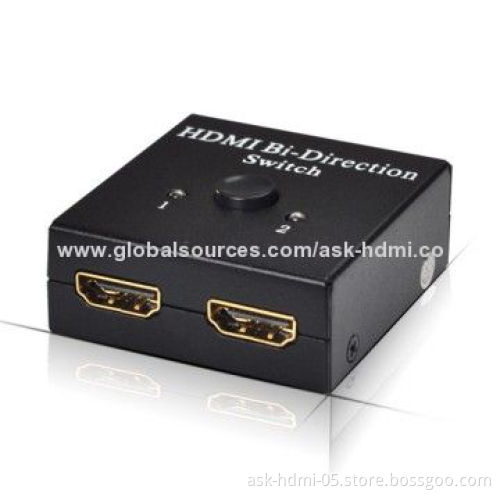 Power-free HDMI Switch, AB 2-port Bi-direction, Easy Install and Operating
